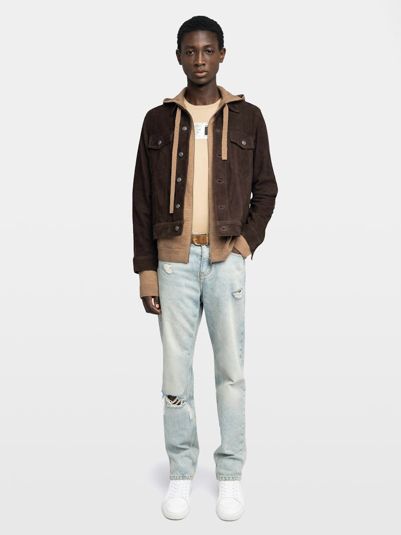 Chaqueta Bases Piel de ante