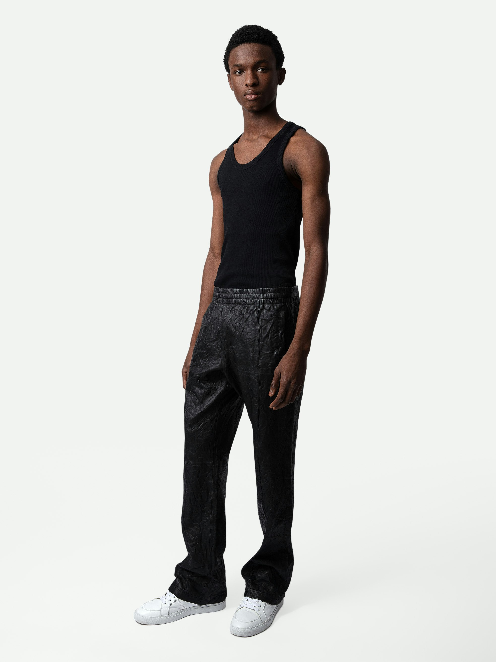 Pacha Crinkled Leather Pants 4