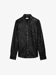 Serge Leather Shirt