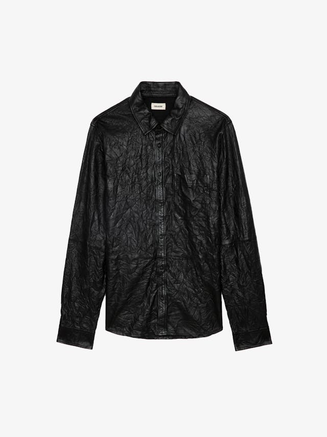 Serge Leather Shirt