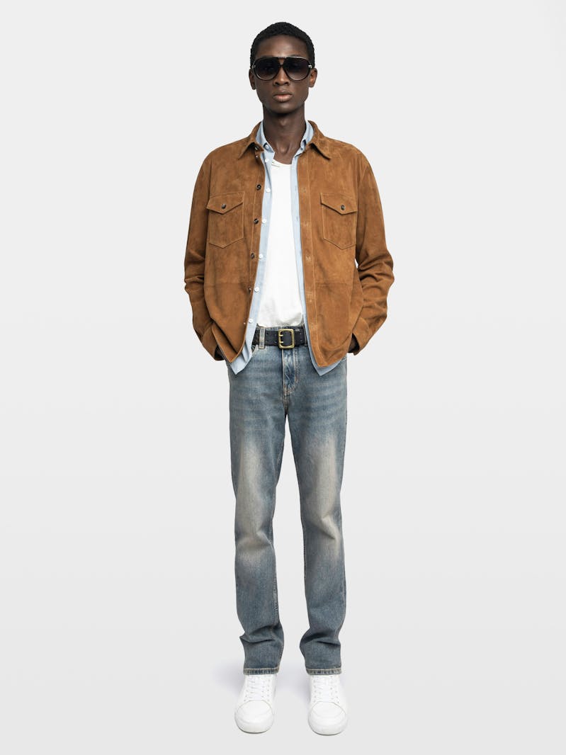 Camicia Sergy in Pelle Scamosciata