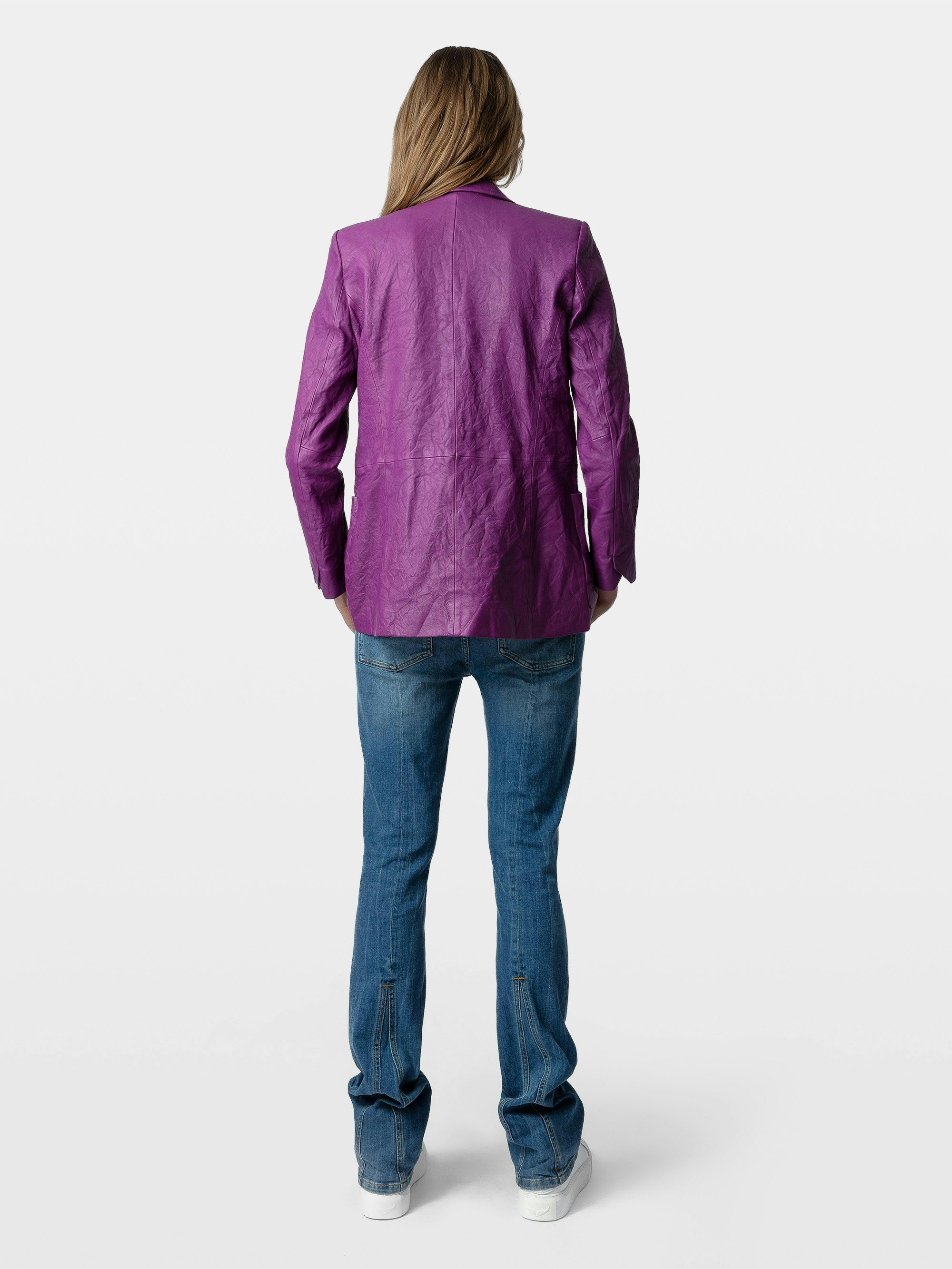 Blazer Visko 100% Pelle Stropicciata