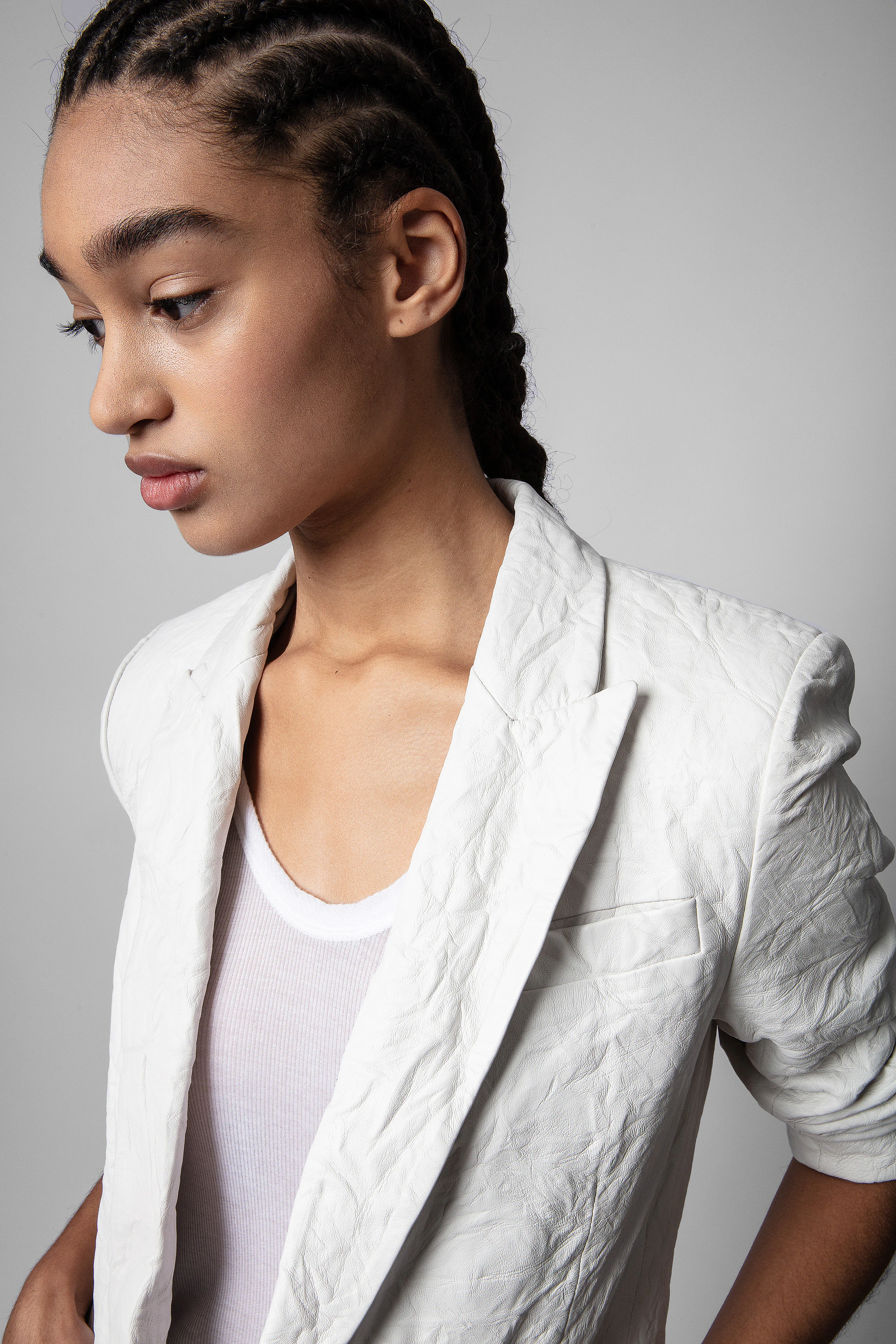 Blazer Visko 100% Cuir Froissé thumbnail 4