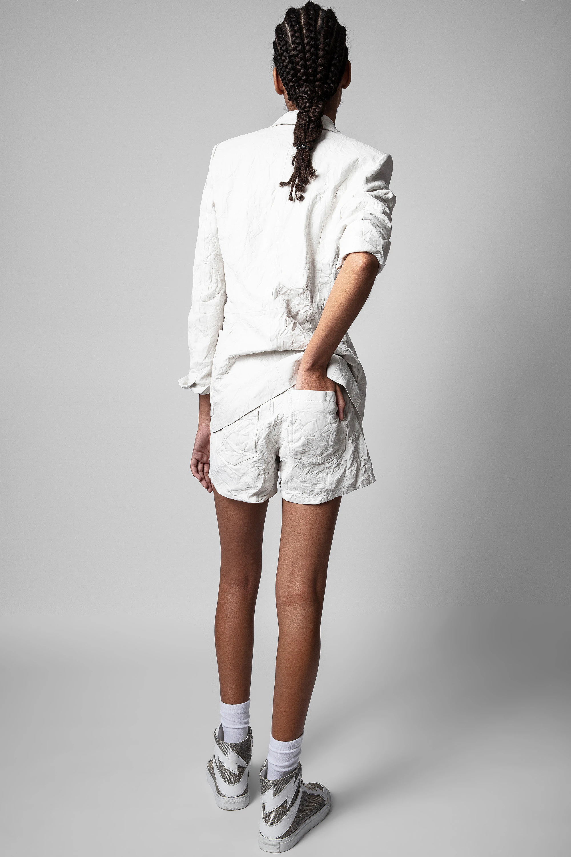 Blazer Visko 100% Cuir Froissé thumbnail 2