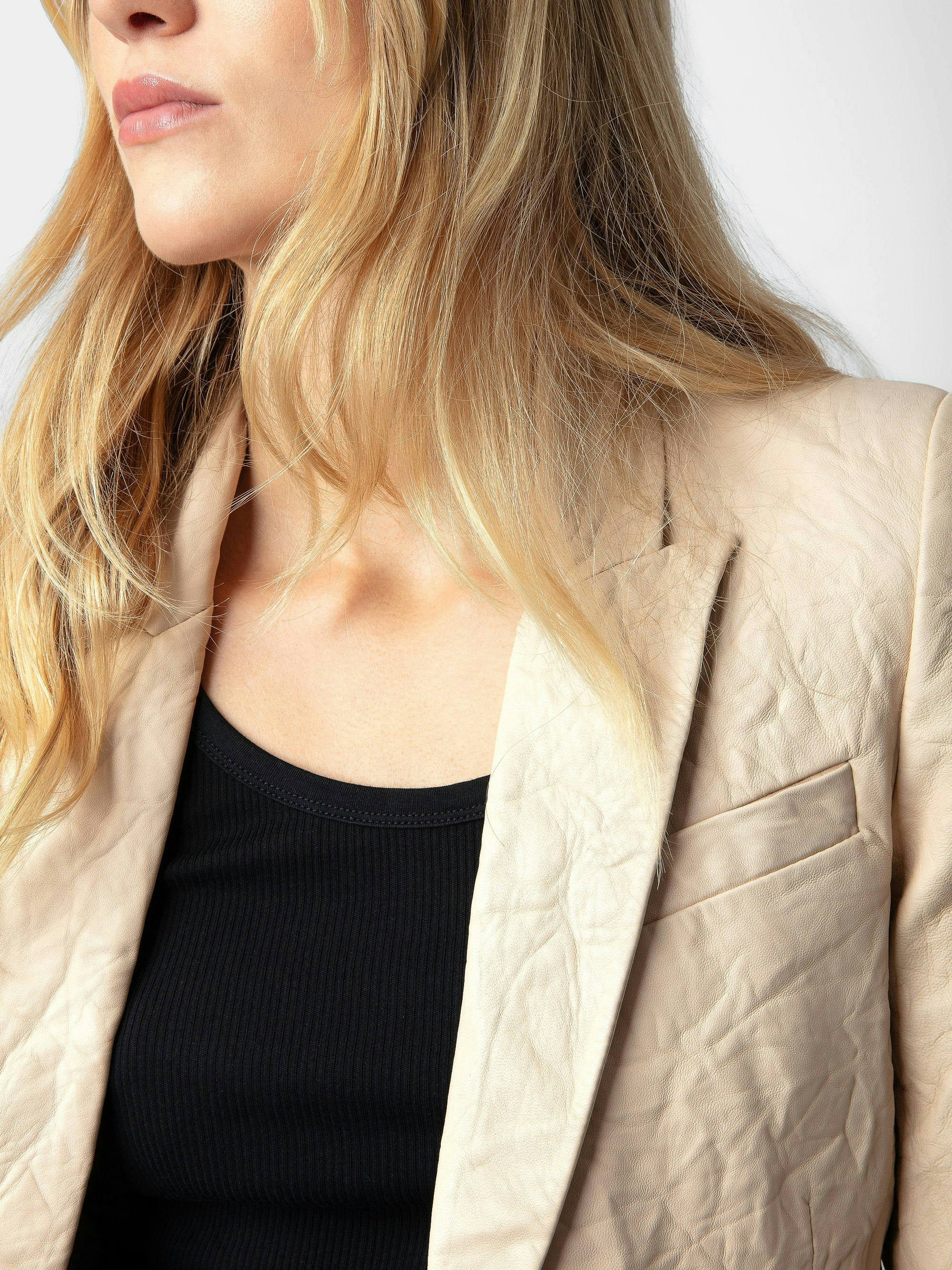 Blazer Visko 100% Pelle Stropicciata