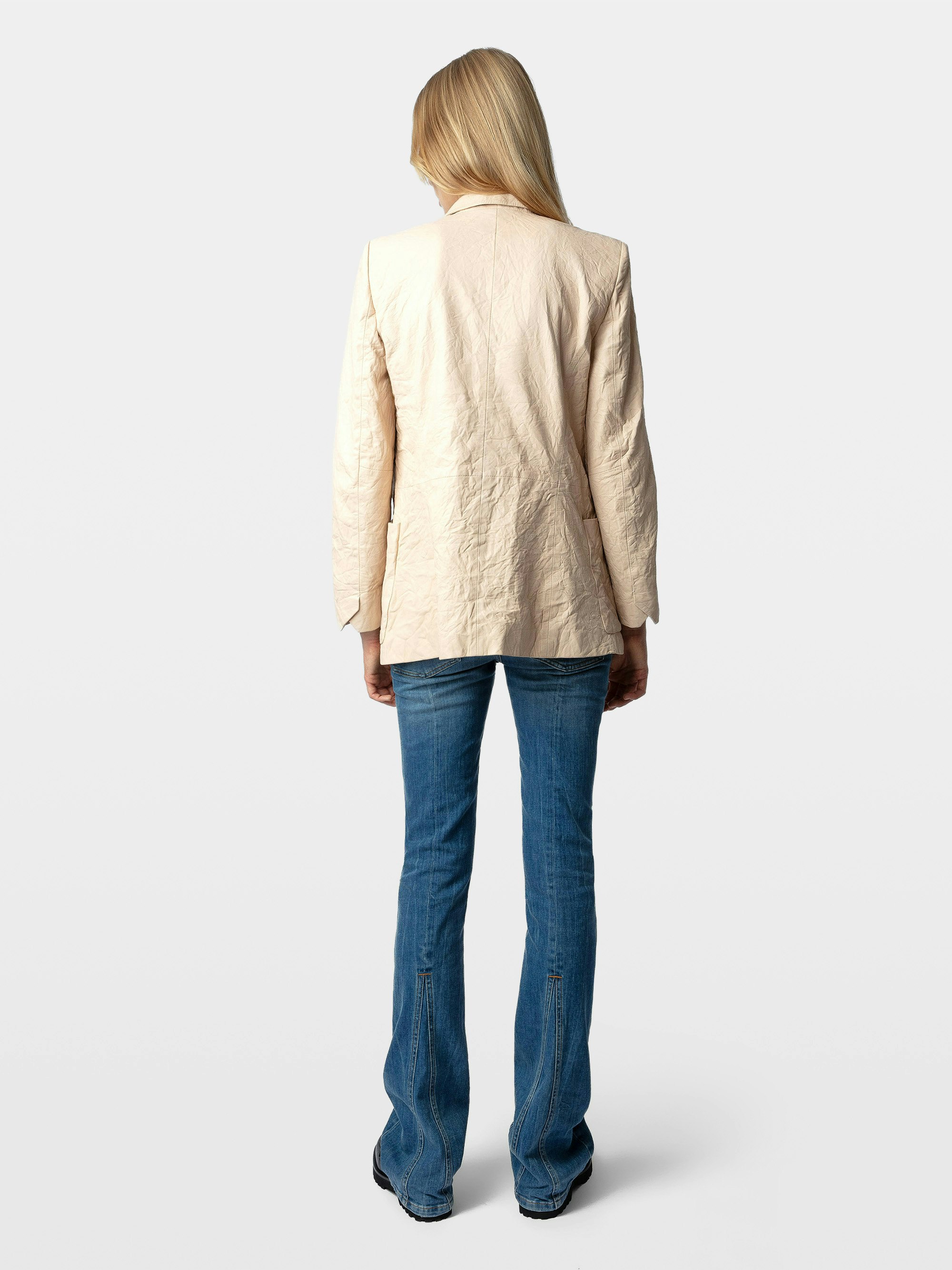 Blazer Visko 100% Pelle Stropicciata