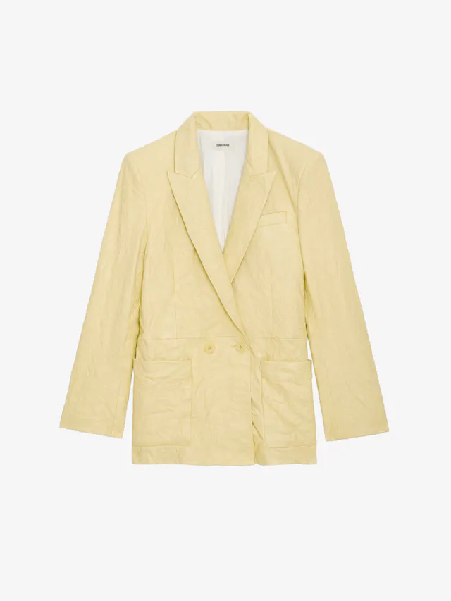 Blazer Visko 100% Cuir Froissé