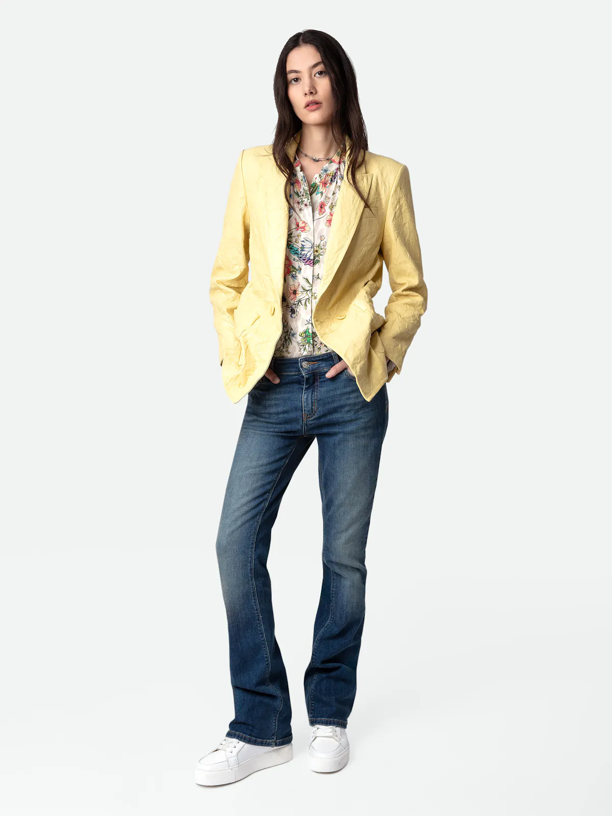 Blazer Visko 100% Crinkled Leather