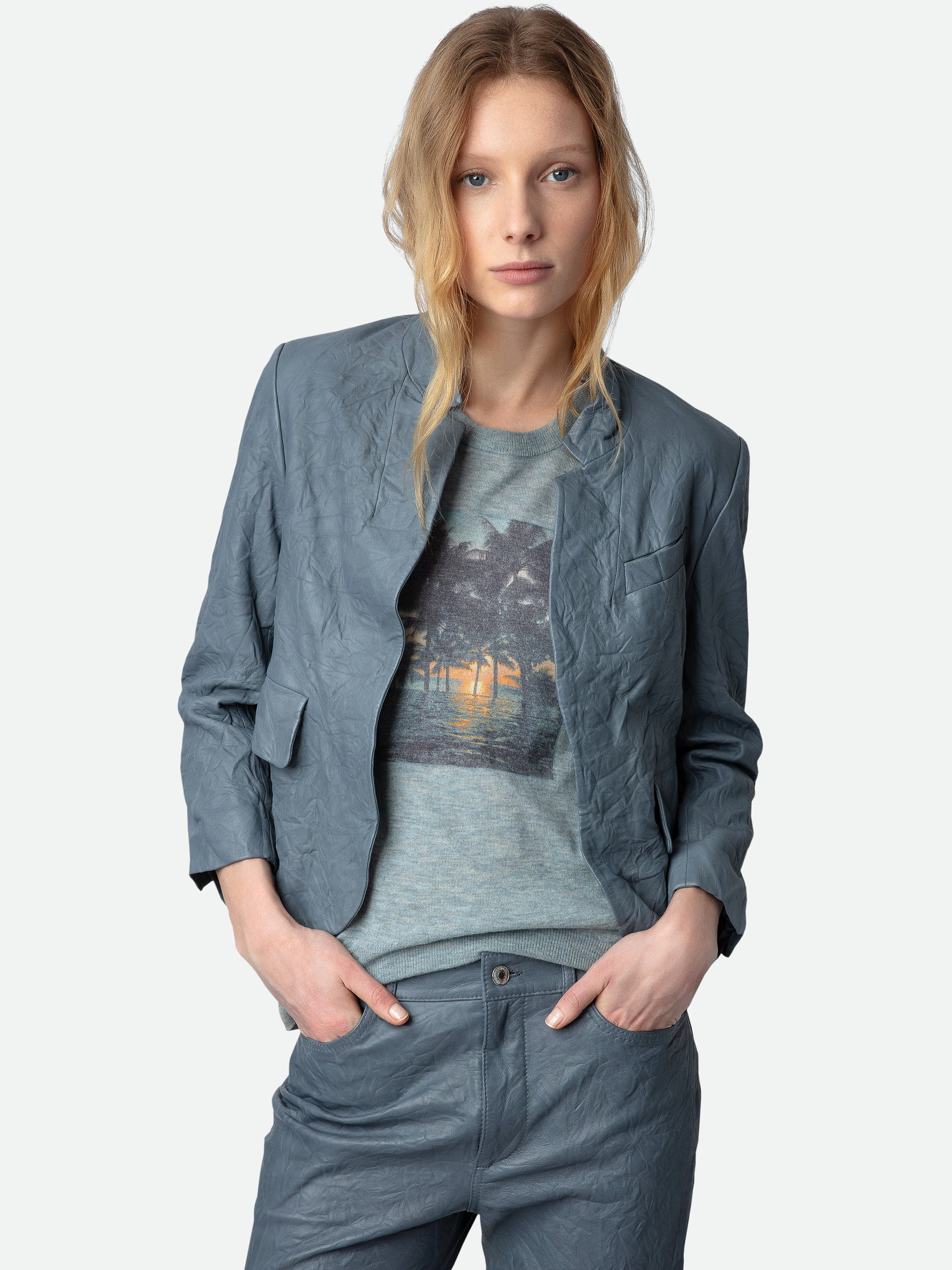 Blazer Verys Cuir Froissé