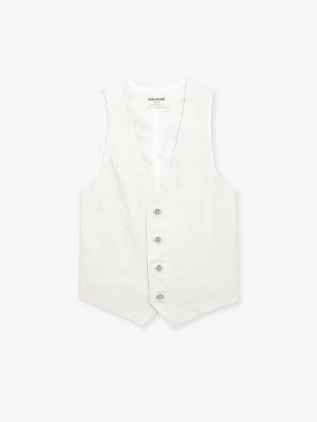 Gilet Emilie Cuir Froissé