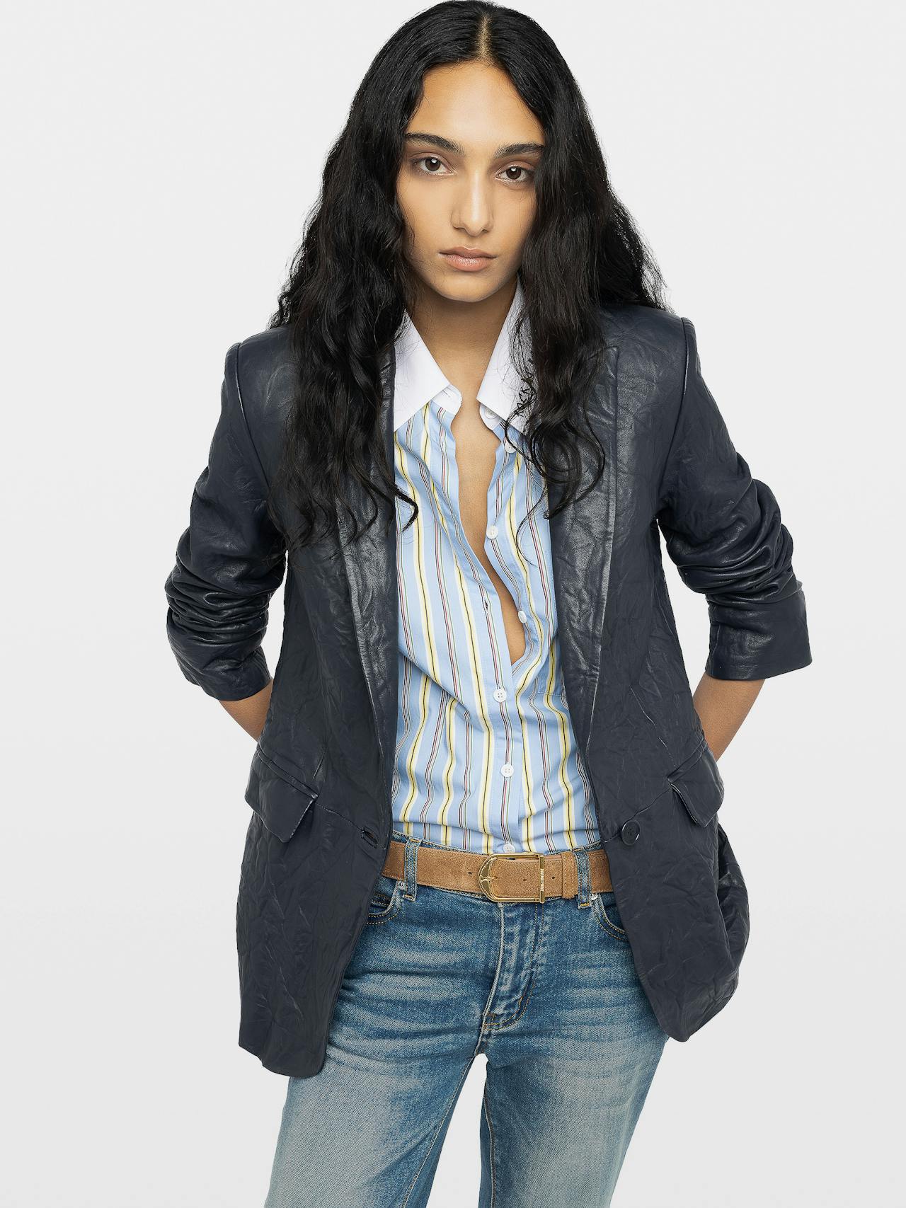 Valse Leather Blazer