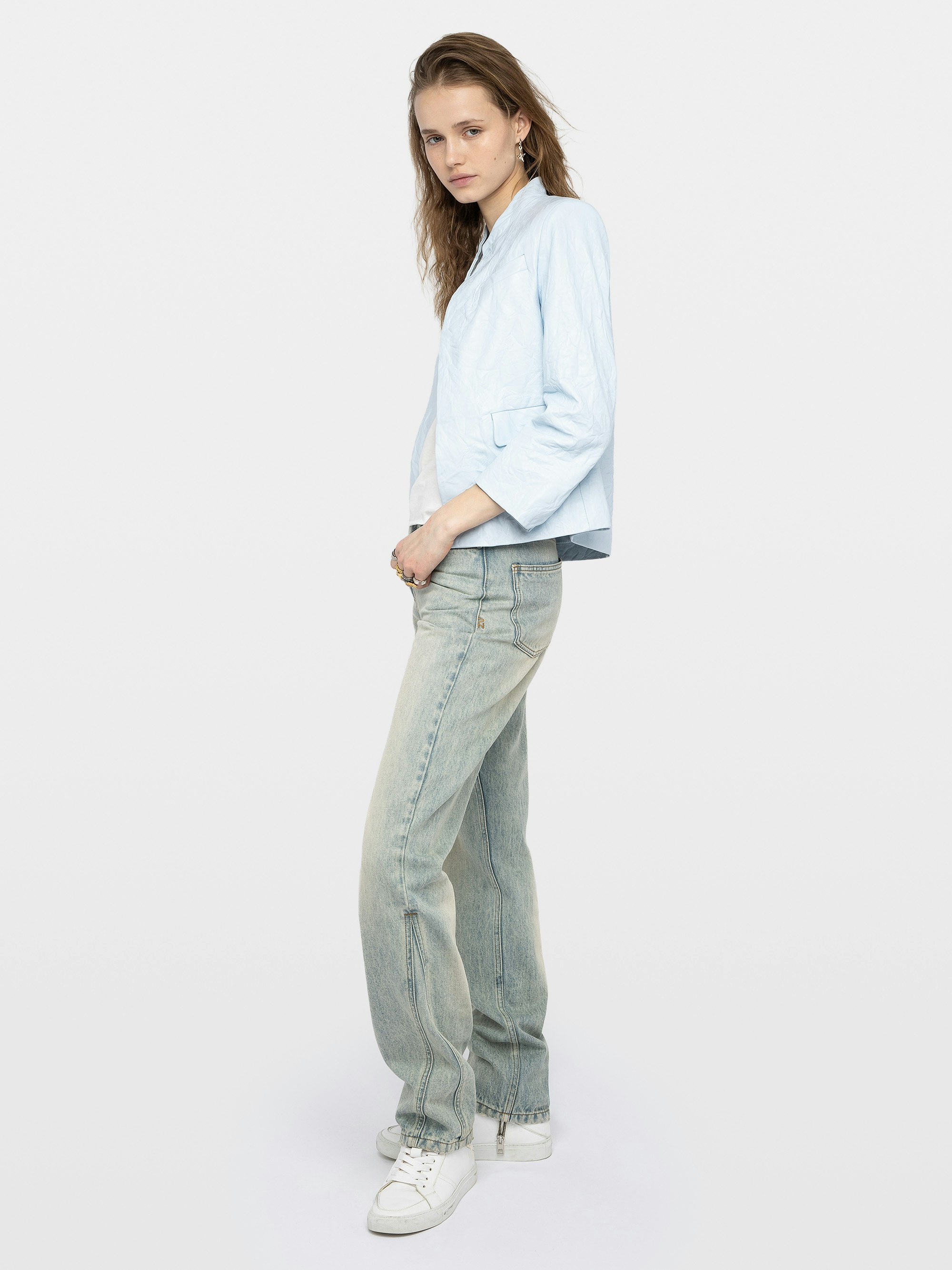 Blazer Veryn Crinkle-Leder