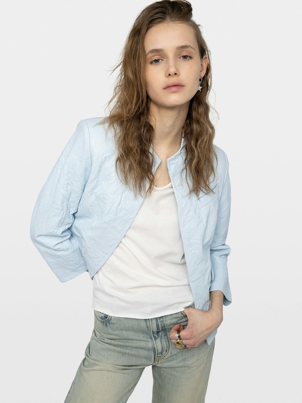 Blazer Veryn Crinkle-Leder