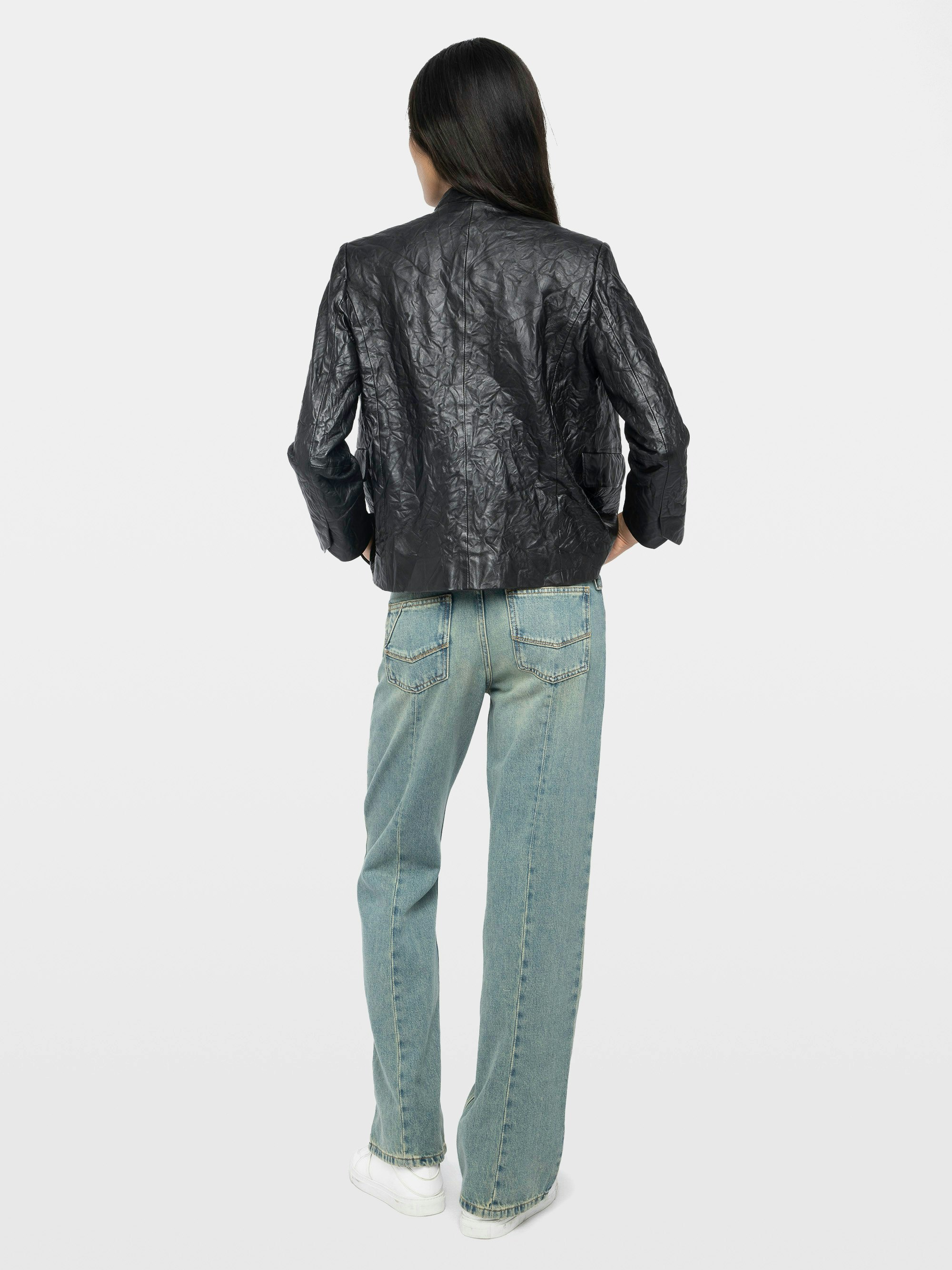 Blazer Veryn Pelle Stropicciata