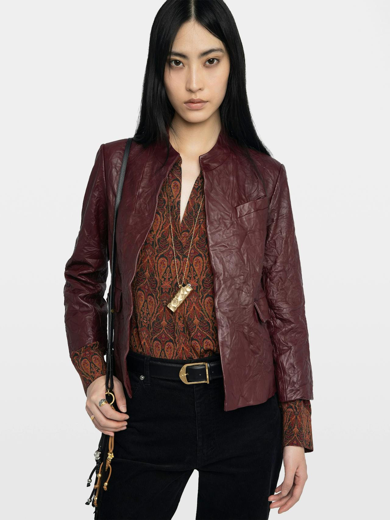 Blazer Veryn Pelle Stropicciata