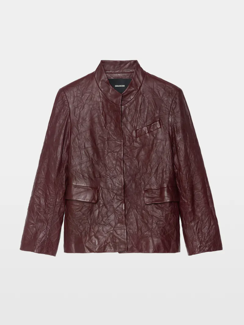 Blazer Veryn in Pelle Stropicciata