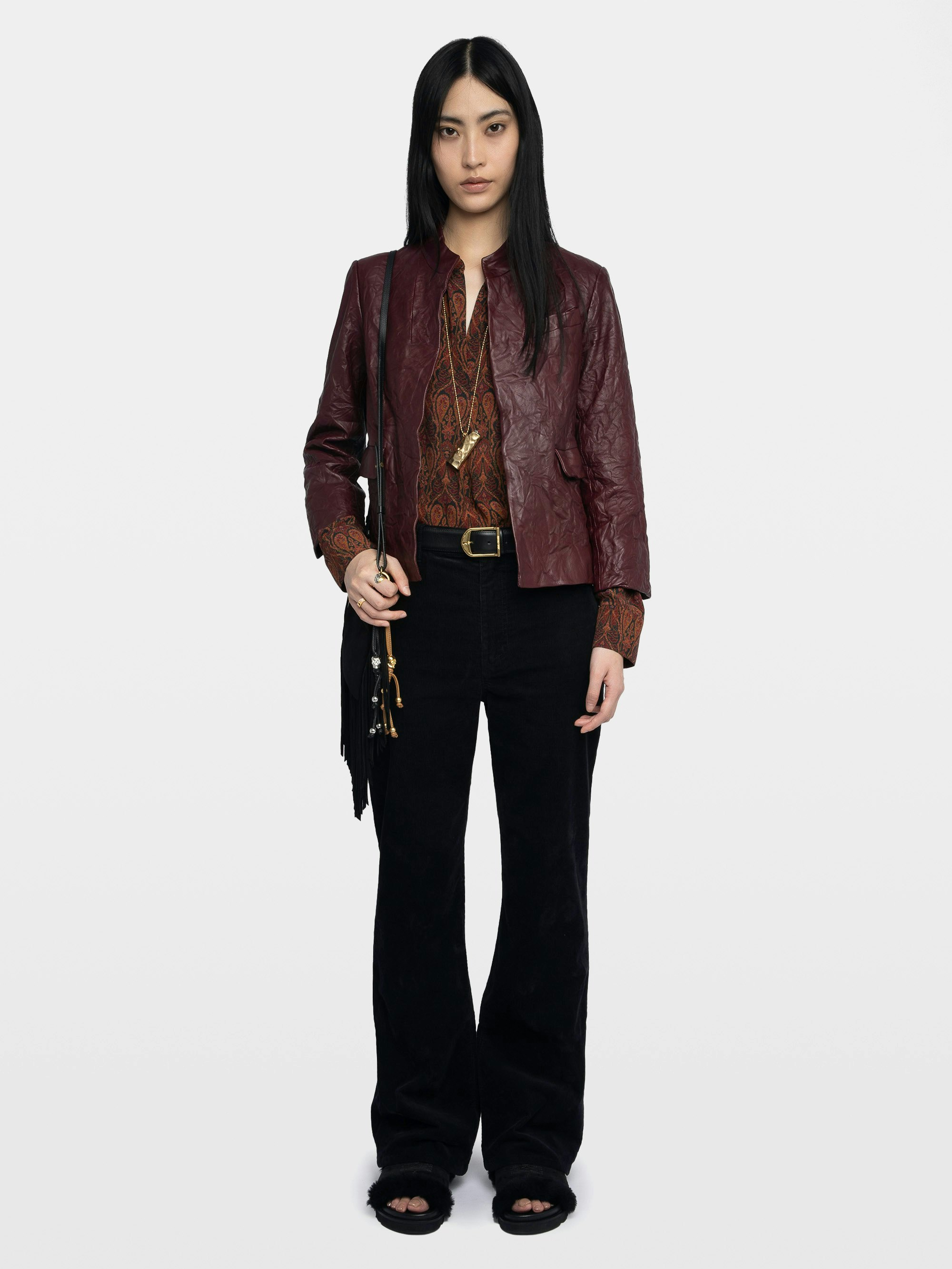 Blazer Veryn Pelle Stropicciata