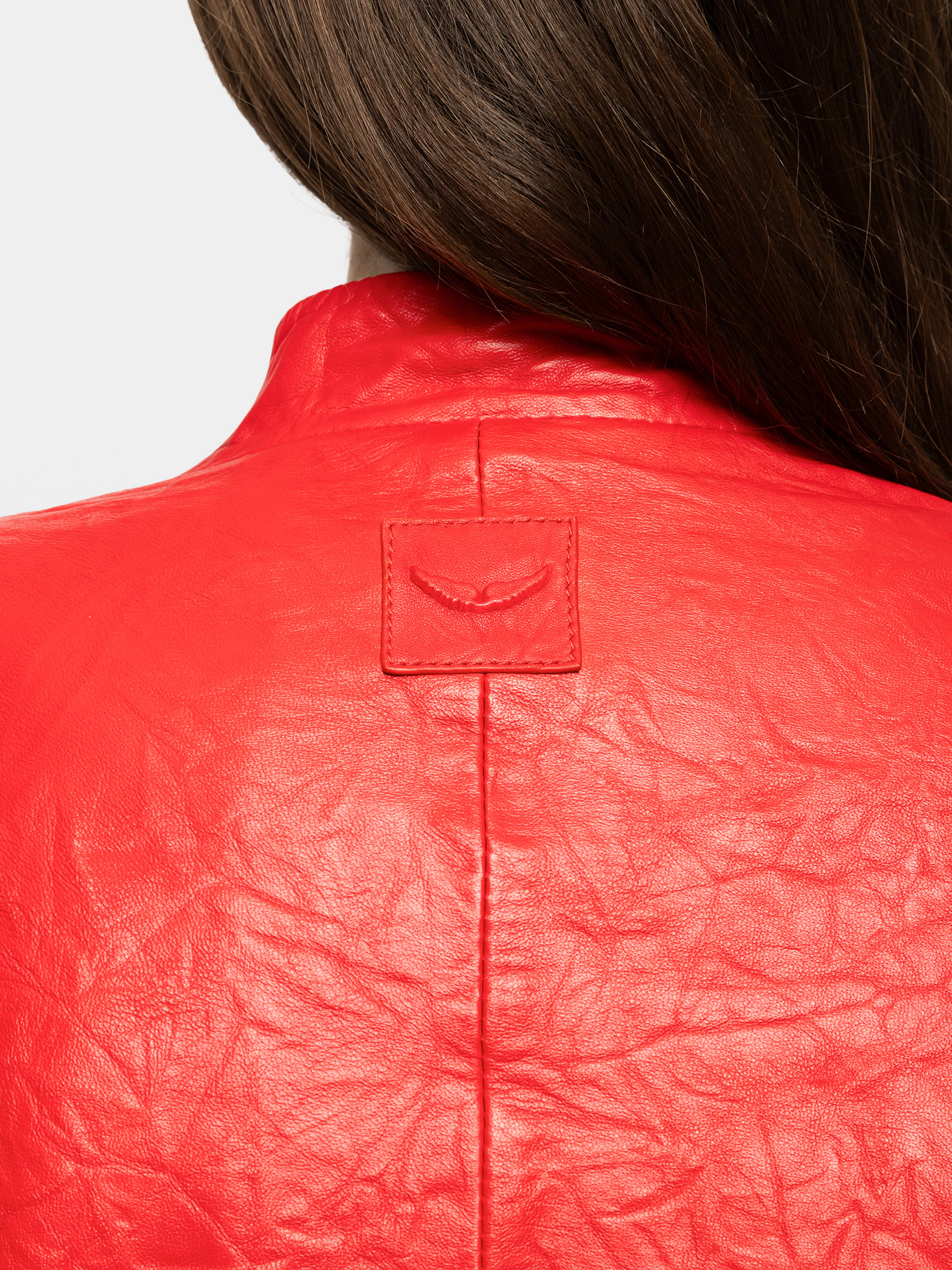 Veryn Creased Leather Blazer thumbnail 3