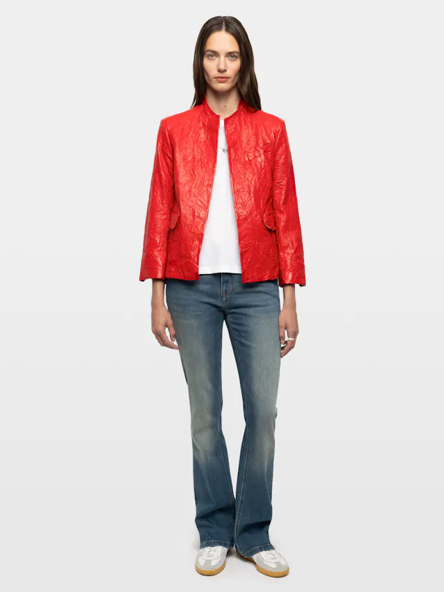 Blazer Veryn de Piel Arrugada