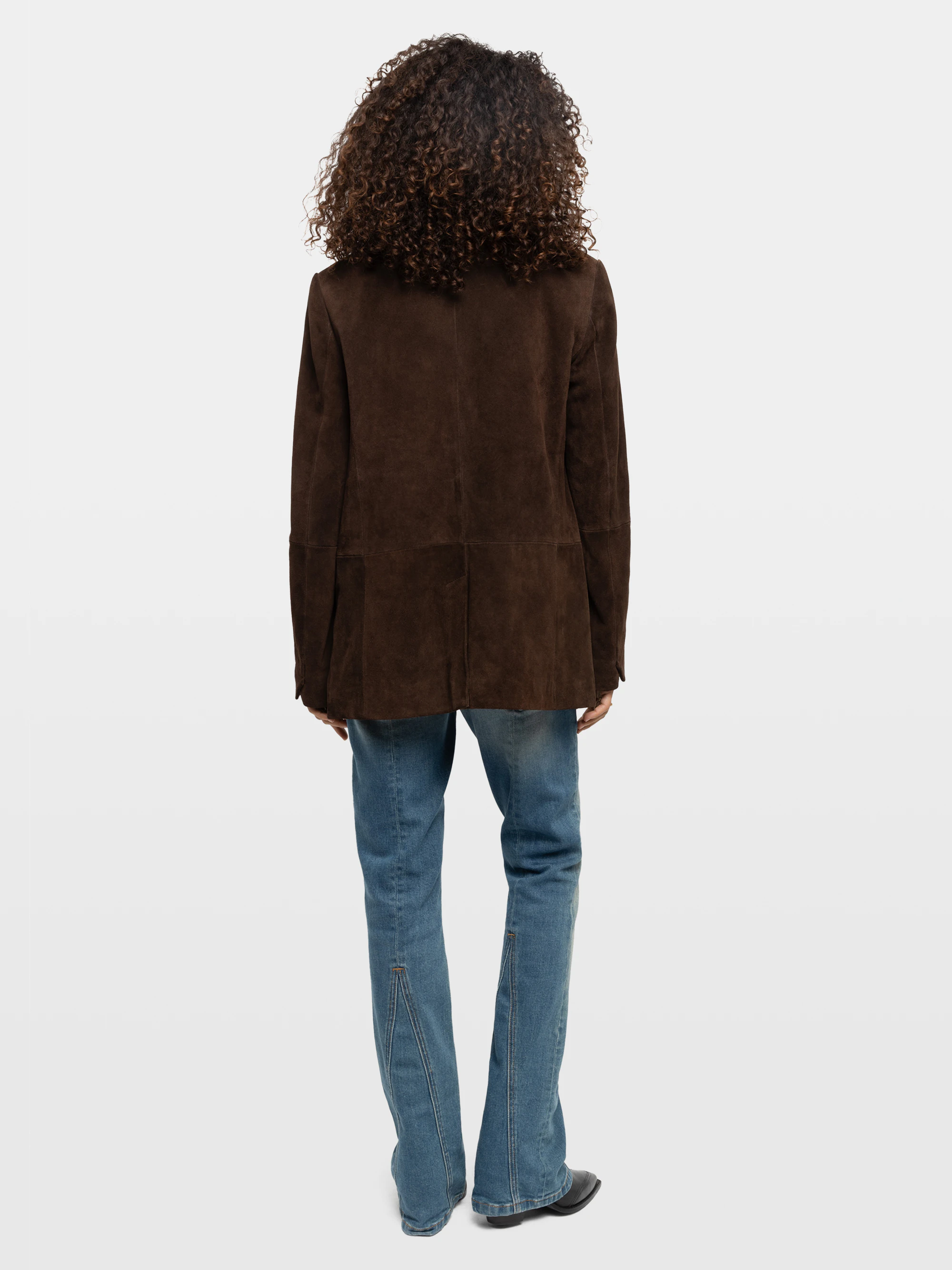 Blazer Vanille Cuir Suede
