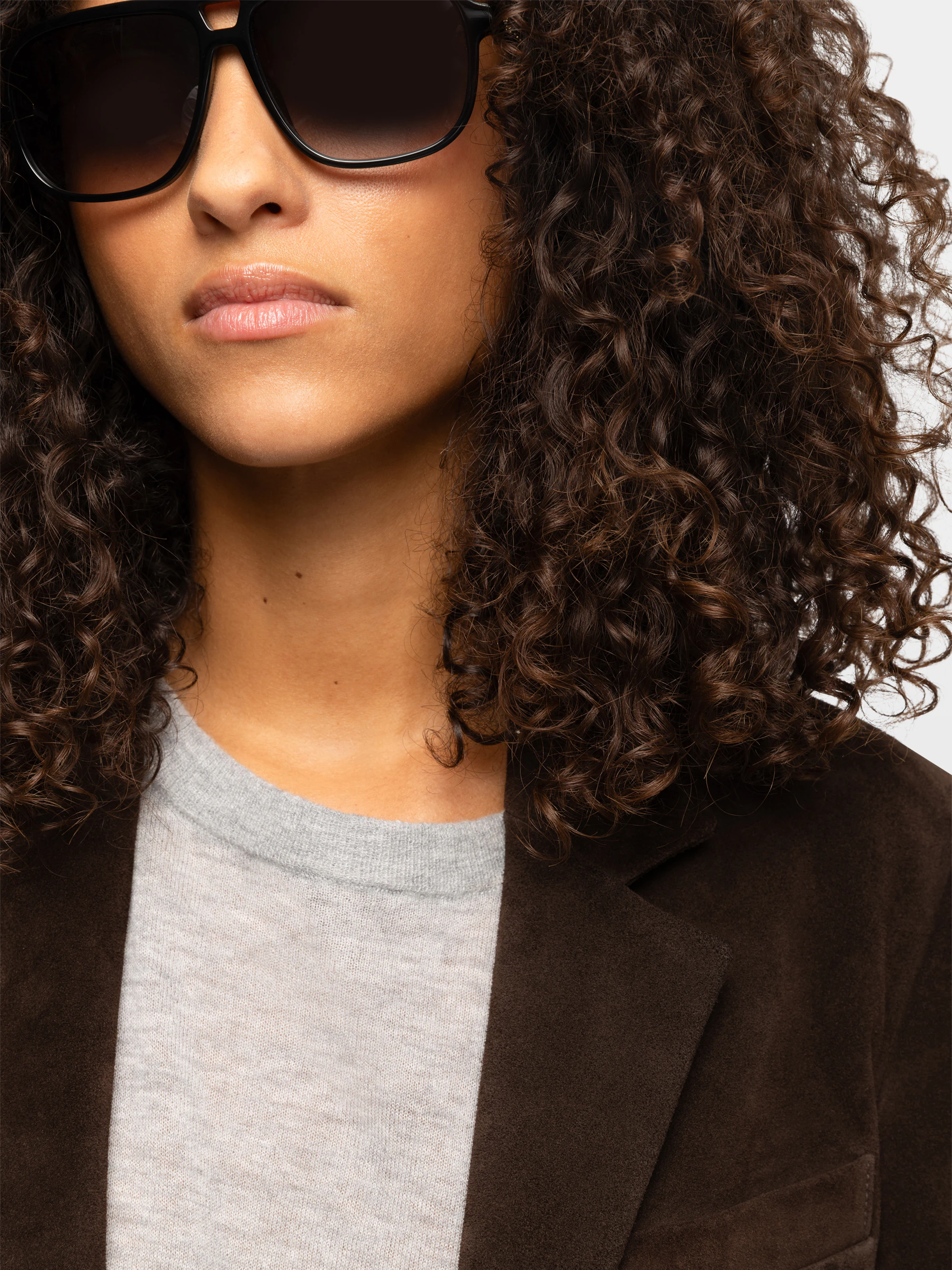 Blazer Vanille Cuir Suede
