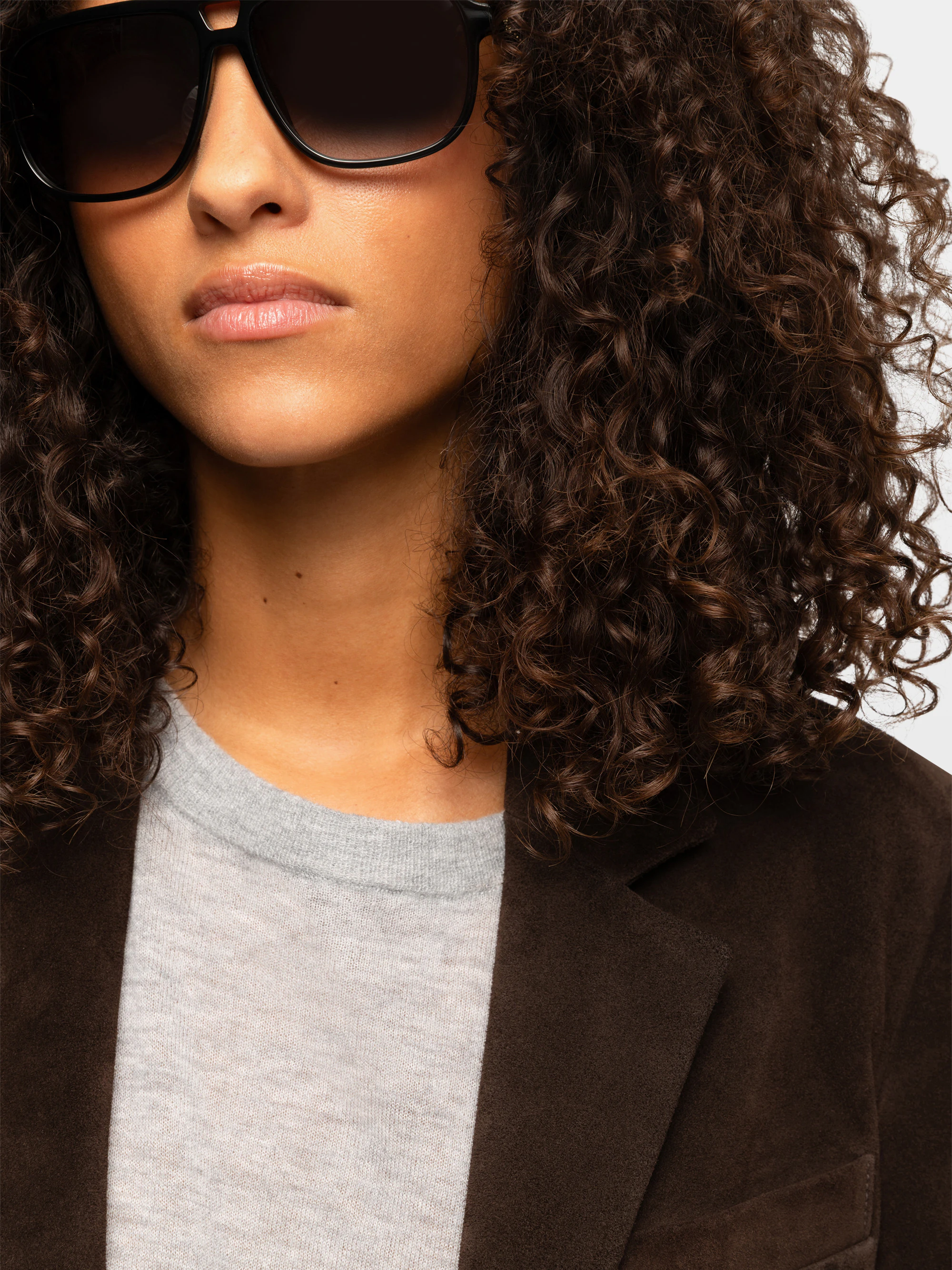 Blazer Vanille Cuir Suede