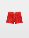 Pax Crinkled Leather Shorts - configurable