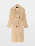 Parisienne Crinkled Suede Leather Trench