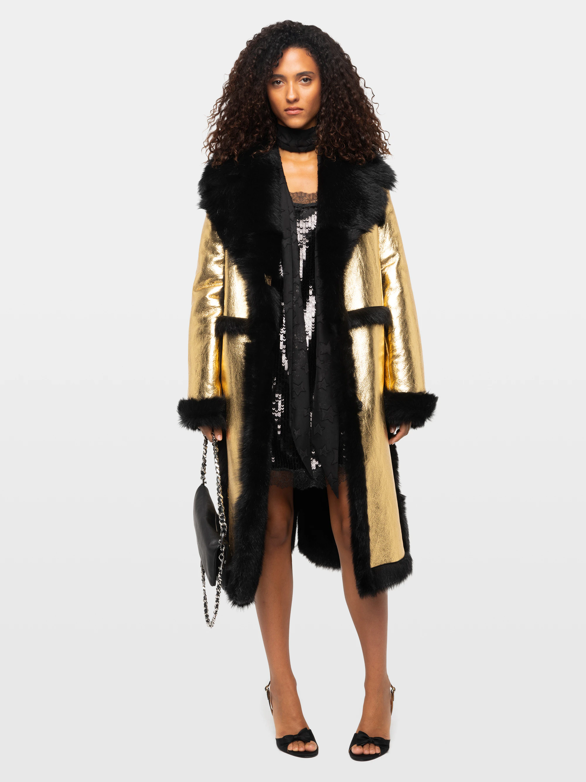 Lunar Shearling Leather Coat