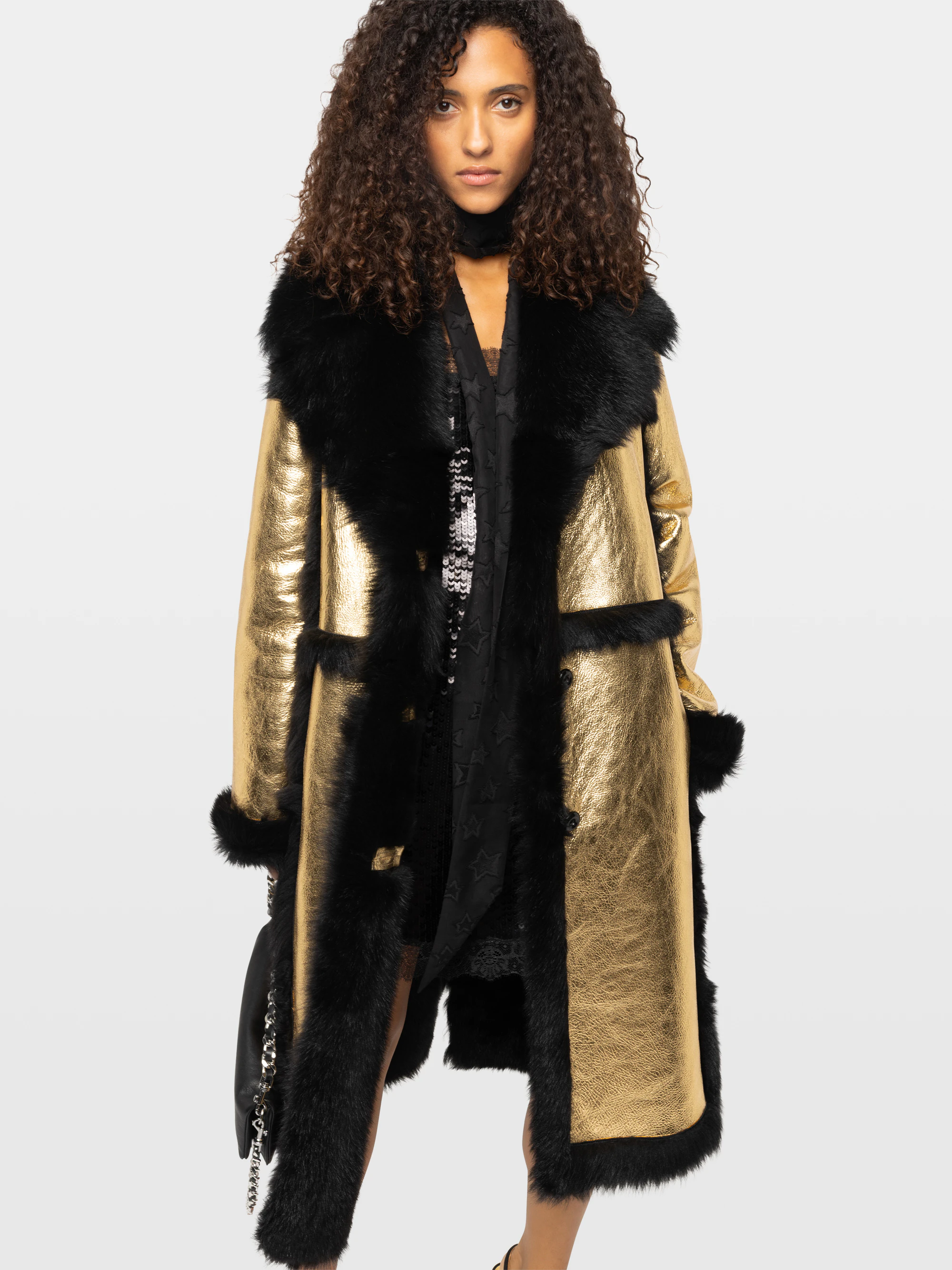 Manteau Lunar Cuir Shearling