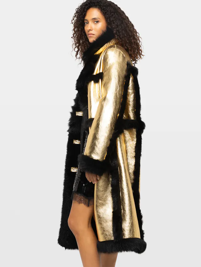 Lunar Shearling Leather Coat
