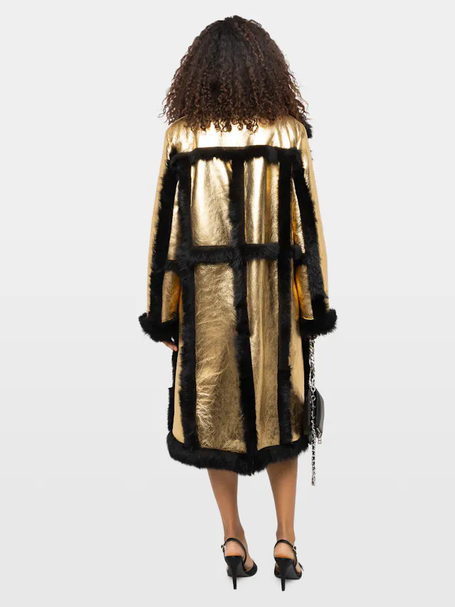 Lunar Shearling Leather Coat