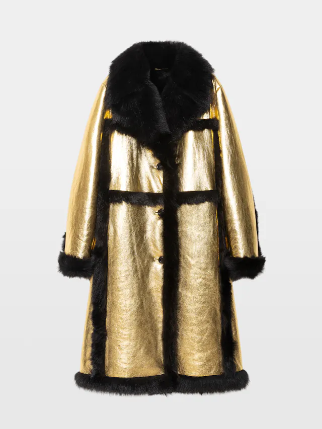 Lunar Shearling Leather Coat