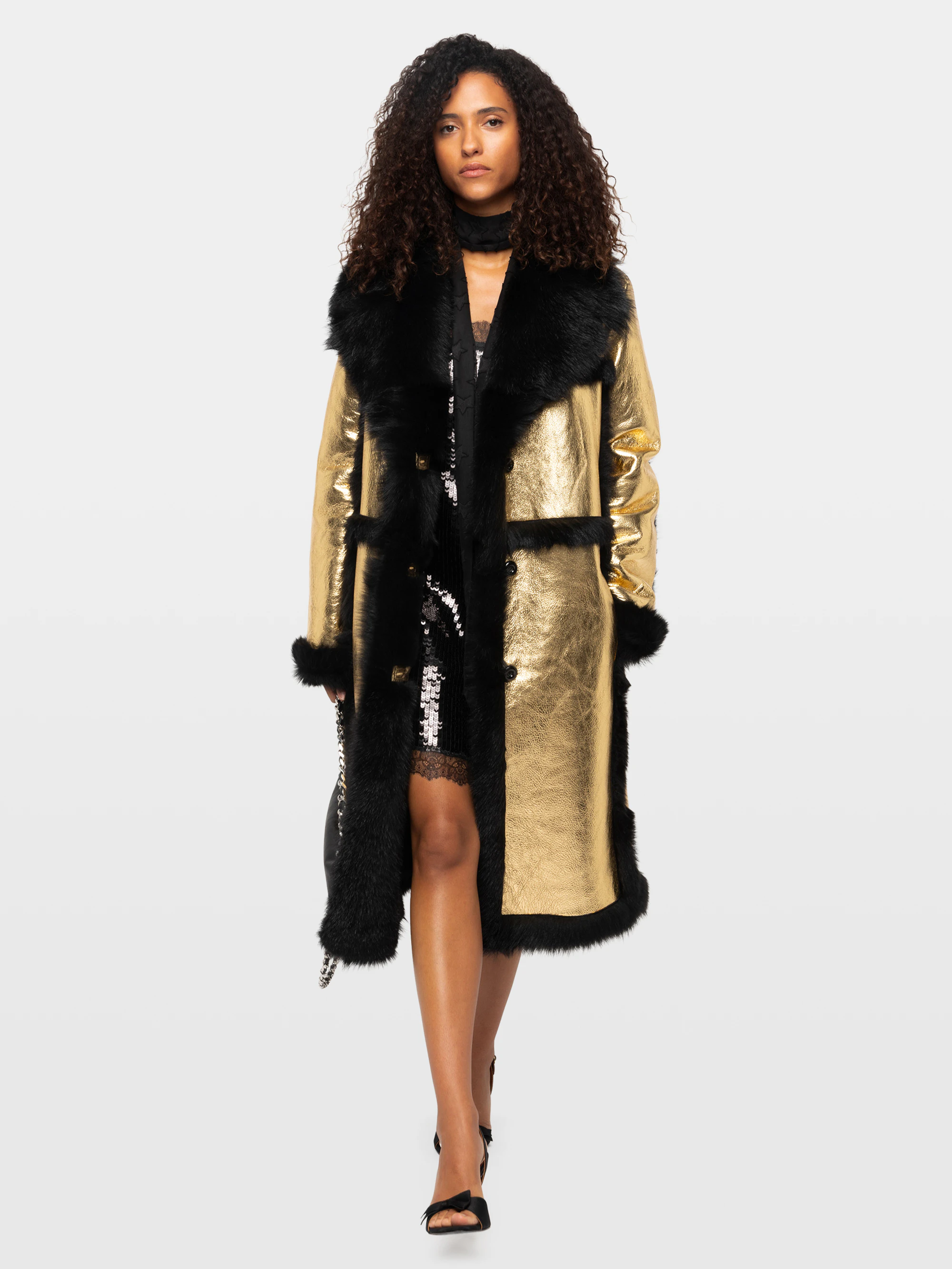 Lunar Shearling Leather Coat