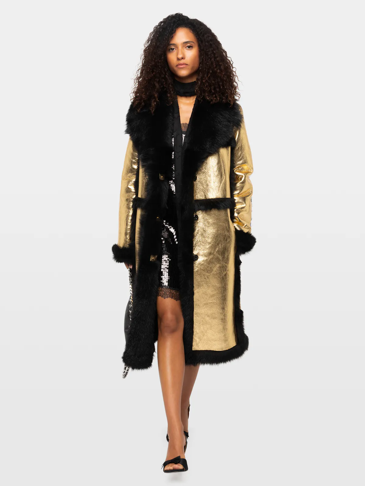 Lunar Shearling Leather Coat