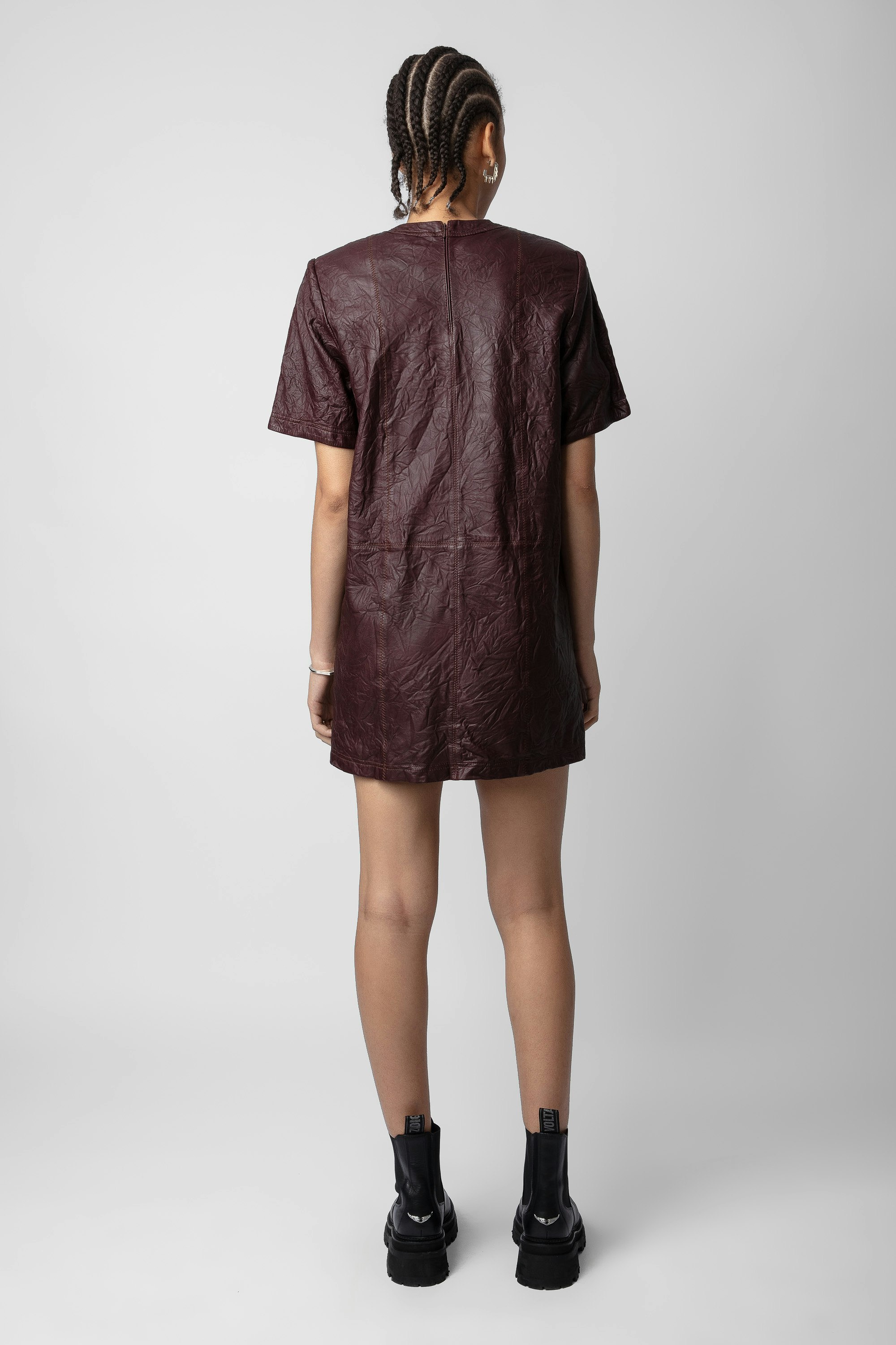 Riddy Crinkled Leather Dress