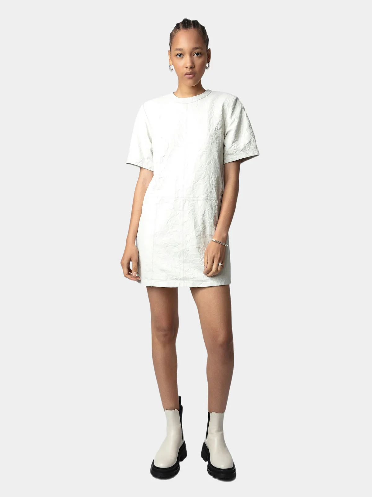 Kleid Riddy Crinkle-Leder