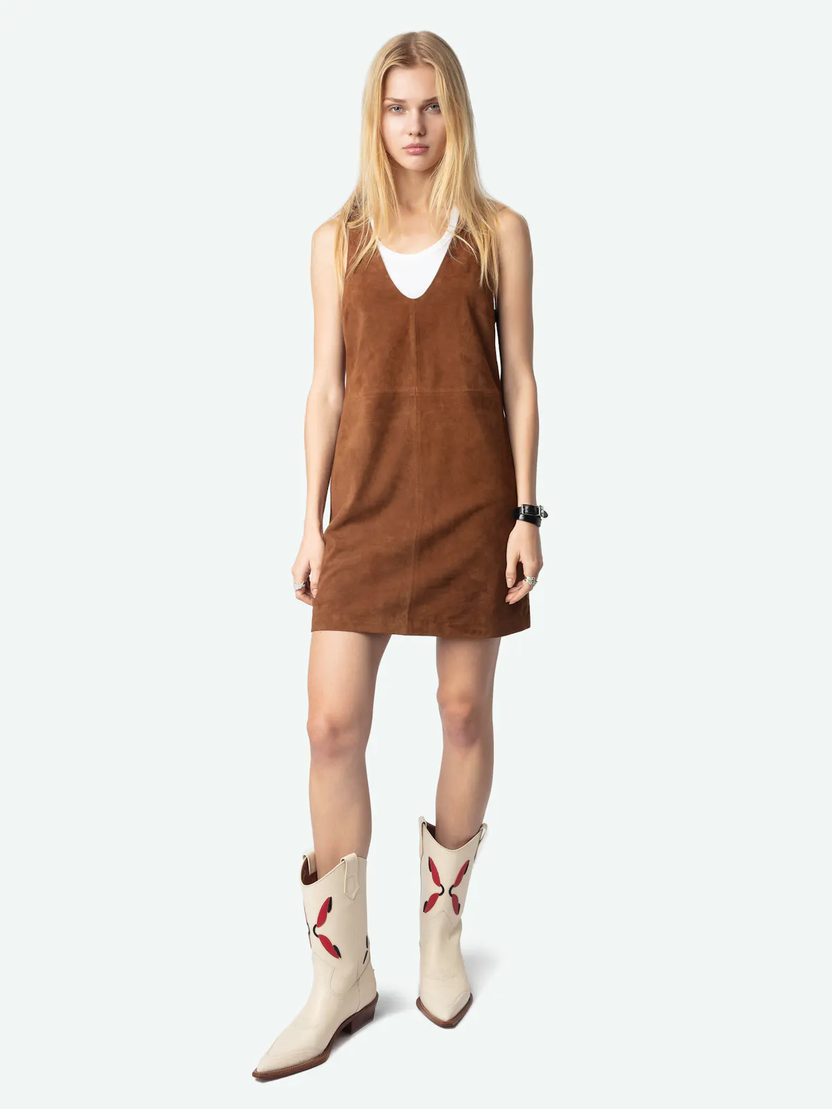 Rasha Dress 100% Suede Leather
