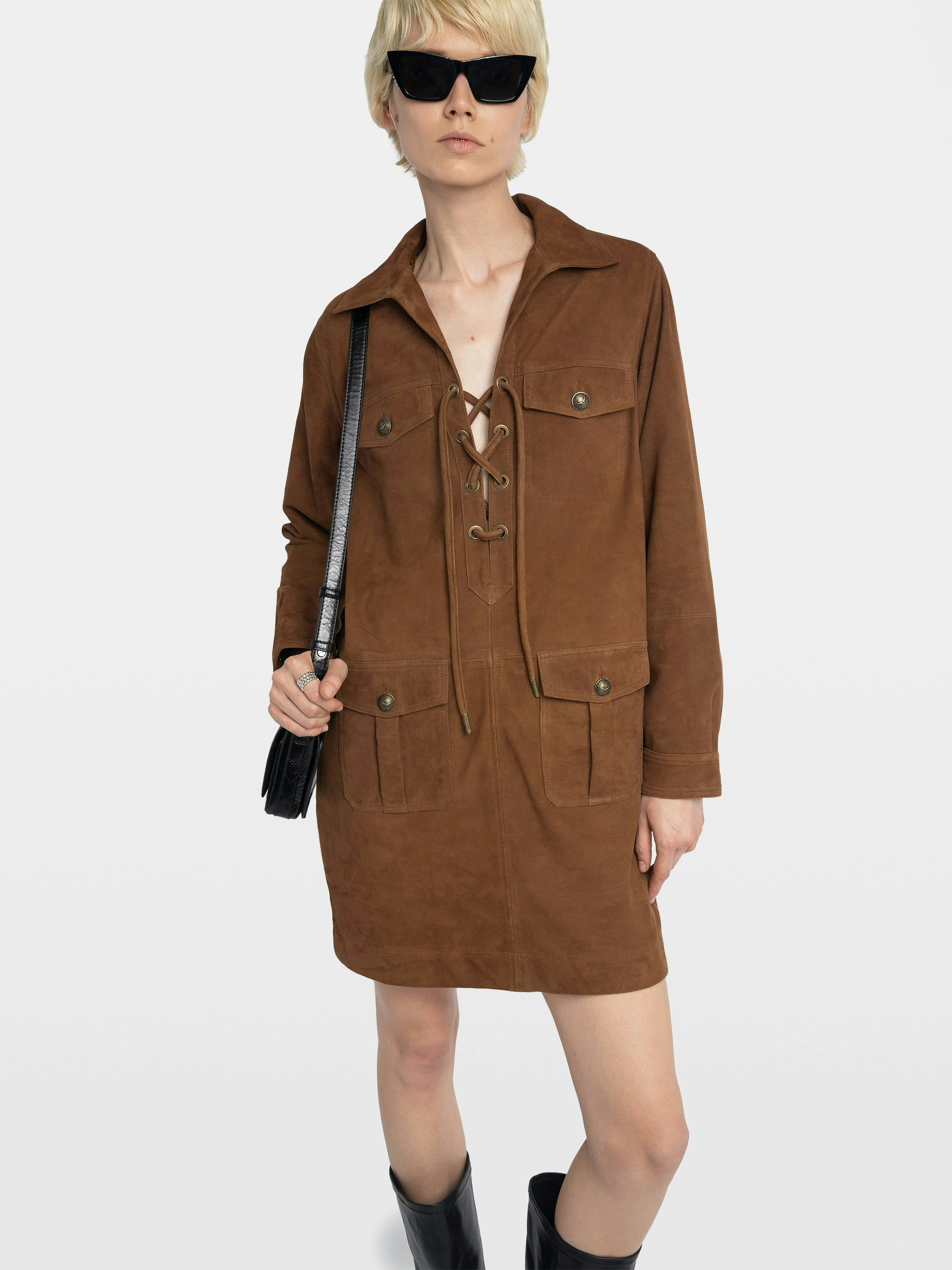 Remacha Suede Leather Dress