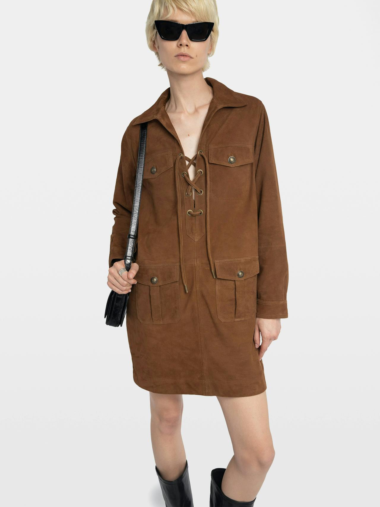 Remacha Suede Leather Dress 3