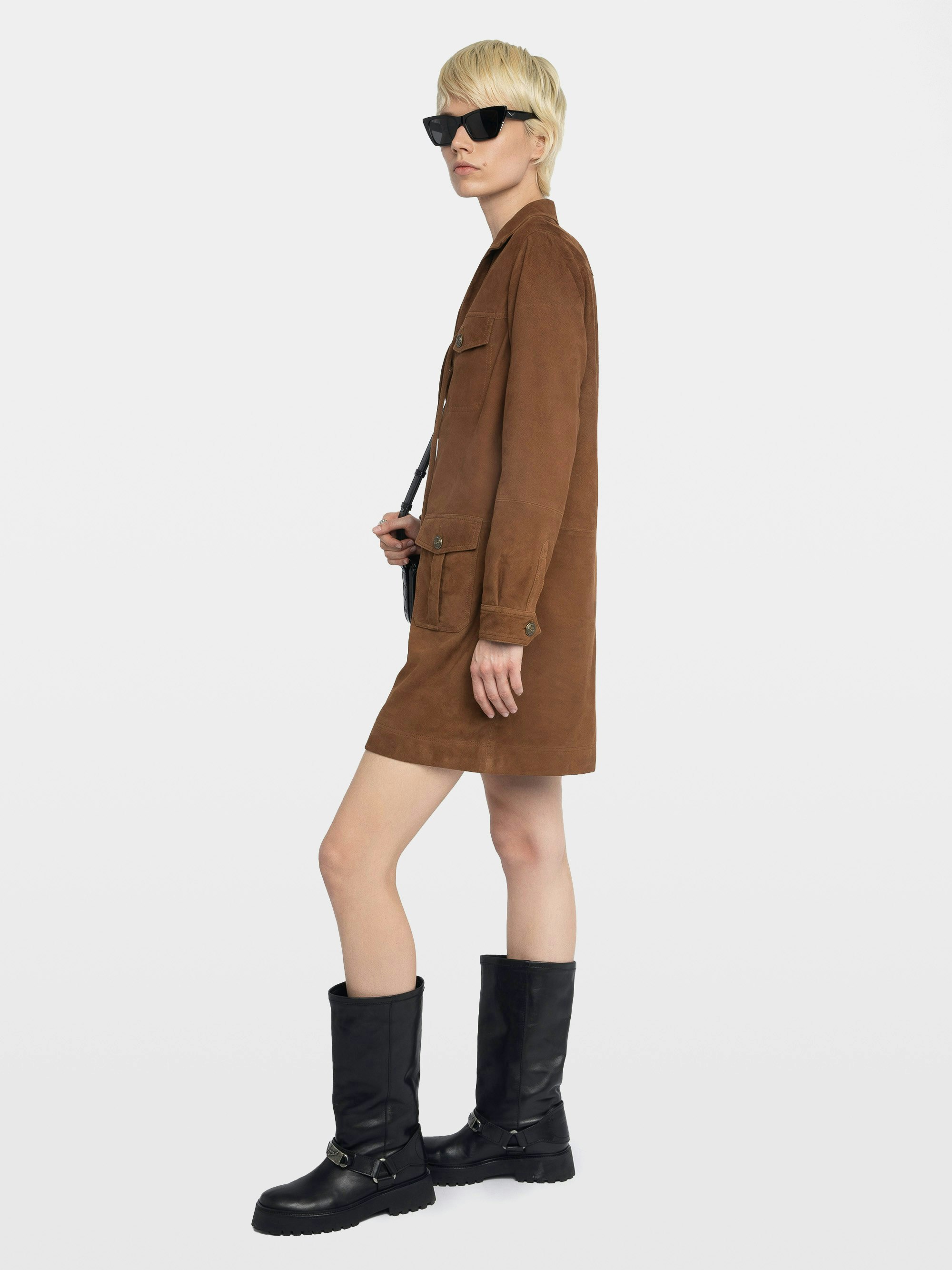 Remacha Suede Leather Dress