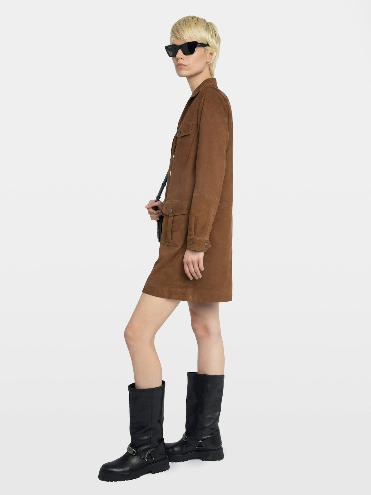 Remacha Suede Leather Dress 4
