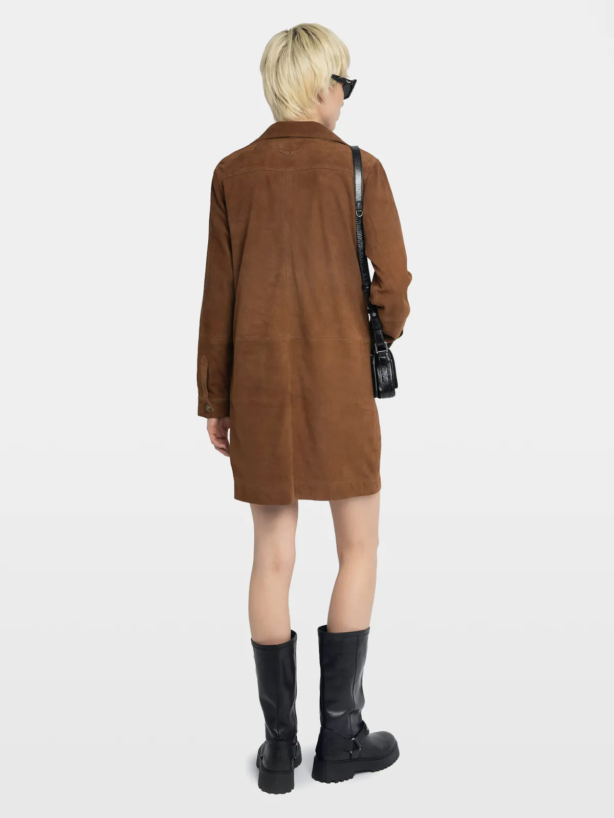Short Suede Leather Dress Cognac | Zadig&Voltaire Short Suede Leather Dress Cognac | Zadig&Voltaire
