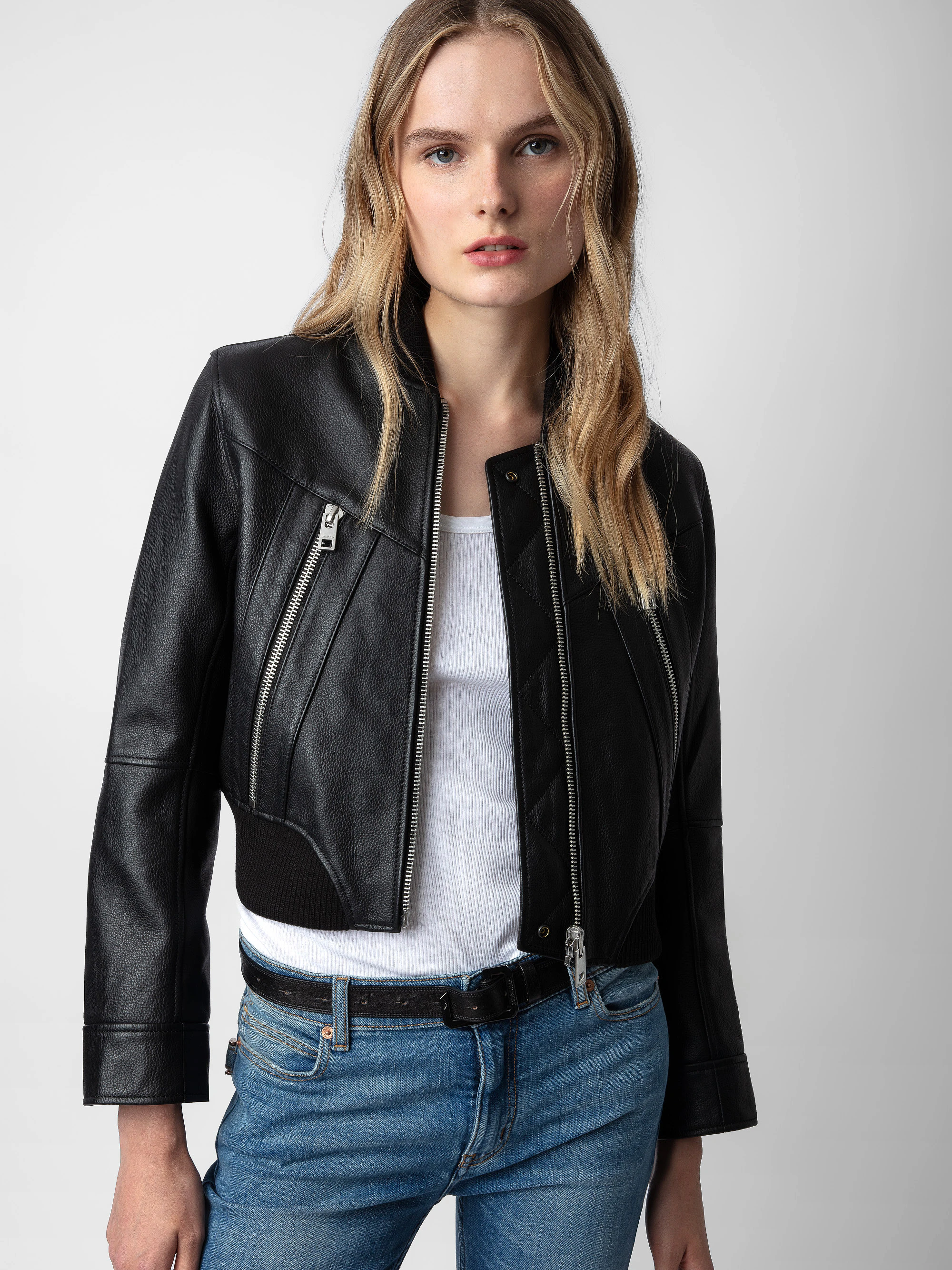 Bunta Leather Jacket jacket black women | Zadig&Voltaire
