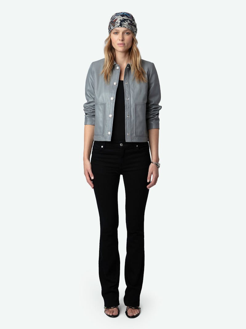 Litchi Leather Jacket