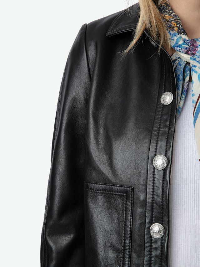 Litchi Leather Jacket