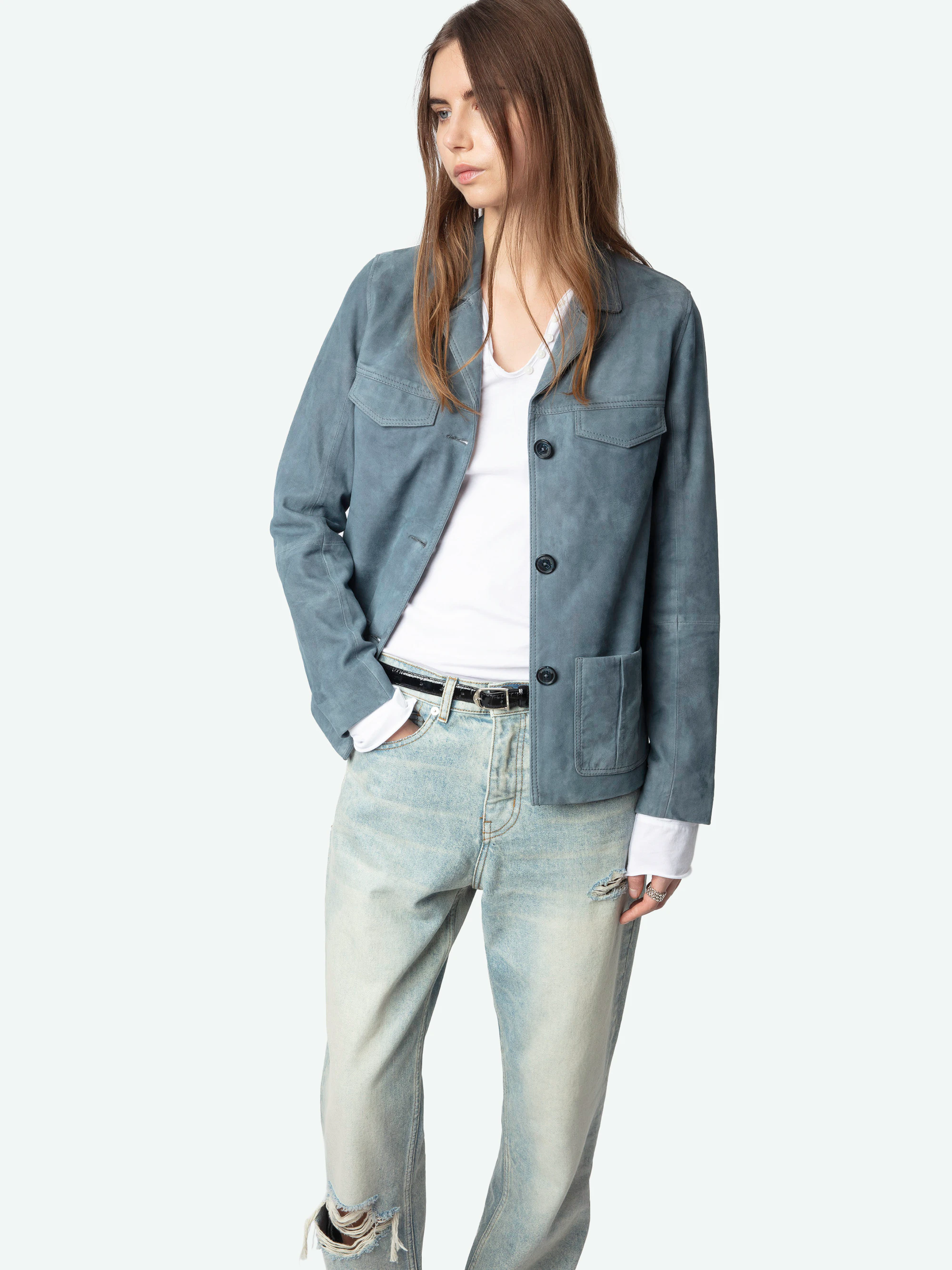 Blouson Laron 100% Cuir Suede thumbnail 3