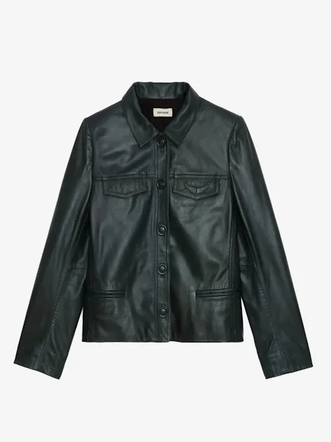 Liam Leather Jacket green - Zadig & Voltaire