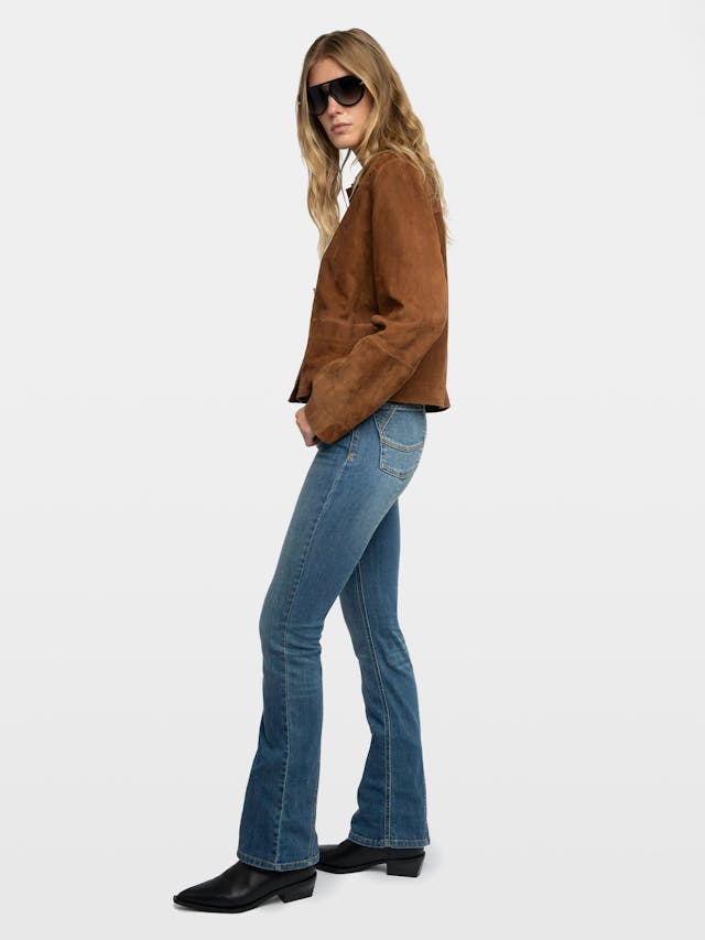 Lessa Cropped Suede Jacket