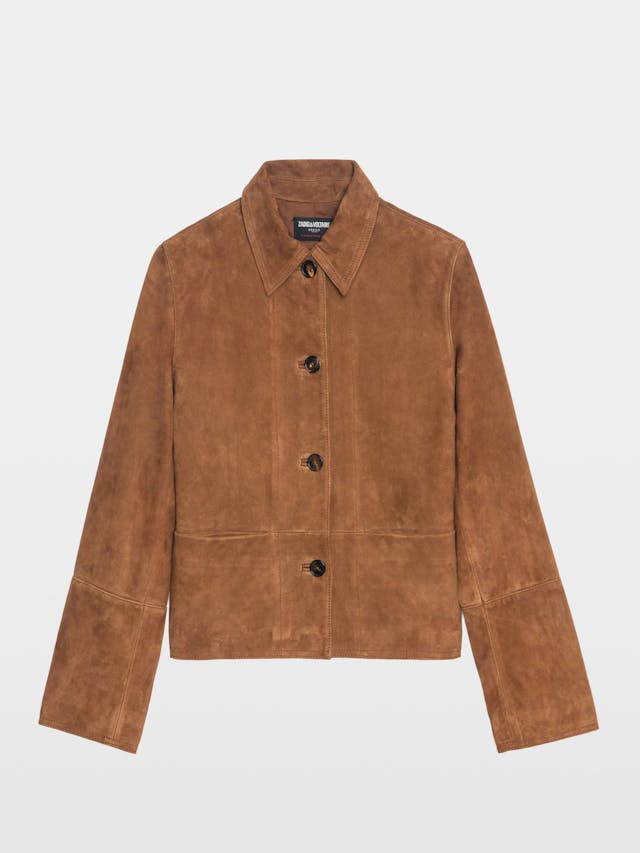 Lessa Cropped Suede Jacket